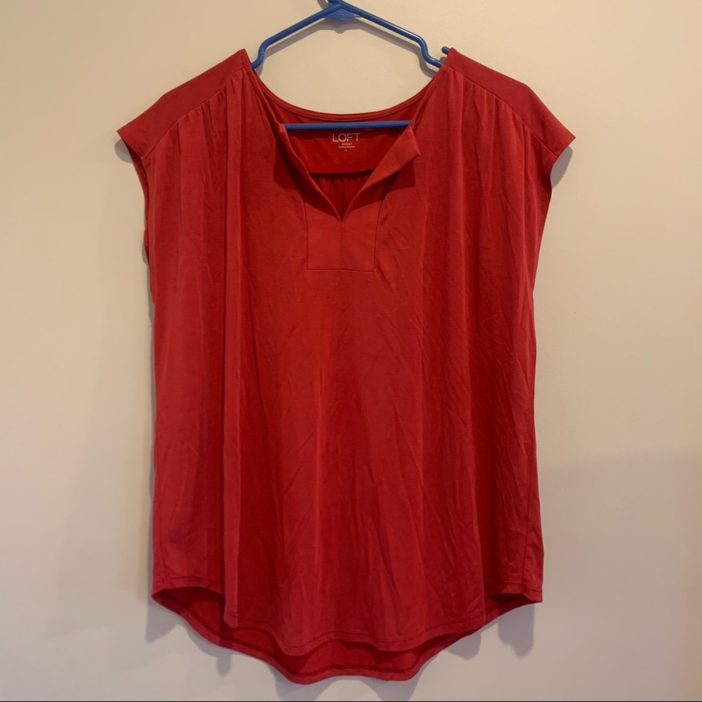 Loft Red Blouse